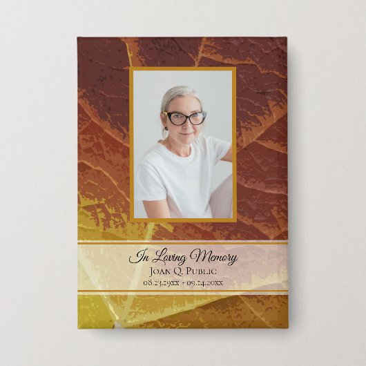 Shades des Herbstleaf-Beerdigungsdenkmal Button (Vorderseite)