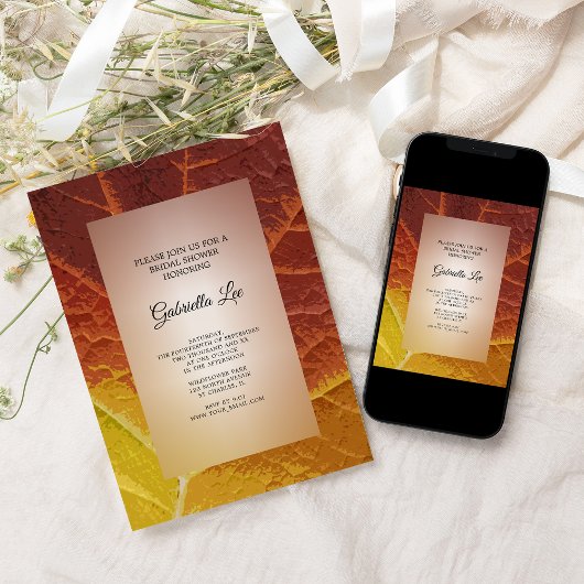 Shades des Herbstleaf-Brautparty Einladung