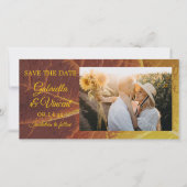 Shades des Herbstleaf Hochzeit speichern das Datum Save The Date (Vorderseite)