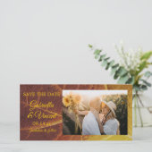 Shades des Herbstleaf Hochzeit speichern das Datum Save The Date (Stehend Vorderseite)