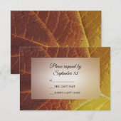 Shades des Herbstleaf Wedding RSVP Response Card Karte (Vorne/Hinten)