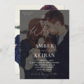 Shades- Dunkle Bronze-Foto Hochzeit Einladung (Vorne/Hinten)