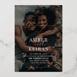 Shades-Foto-Hochzeit Folieneinladung