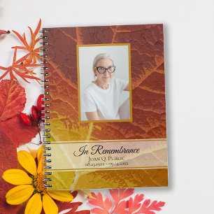 Shades Herbstleaf-Beerdigung-Gästebuch Notizblock