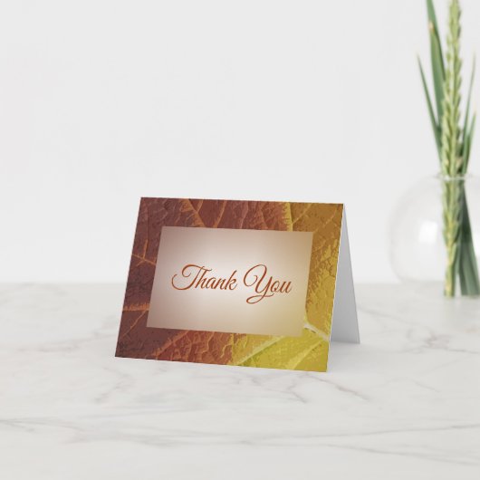 Shades Herbstleaf Vielen Dank Dankeskarte (Vorderseite)