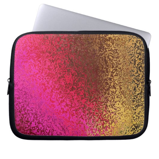 Shades in Lila und goldenem Laptop-Sieb Laptopschutzhülle (Vorderseite)