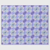 Shades Lavender und Green Abstrakt Blume Apro Geschenkpapier (Flach)