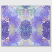 Shades Lavender und Green Abstrakt Blume Apro Geschenkpapier (Flach)