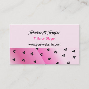 Shades N' Styles Pink und Black Design Visitenkarte