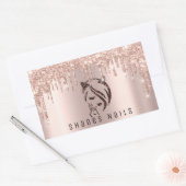 Shades Nails Packing Rose Gold Glitzer Spark3 Rechteckiger Aufkleber (Umschlag)