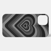 Shades of Black Hears Phone Case iPhone Hülle (Rückseite (Horizontal))