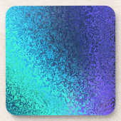 Shades of Blue Abstrakt Cork Untersetzer (Vorderseite)