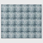 Shades of Blue Abstrakt Triangle Retro Xmas Tree W Geschenkpapier (Flach)