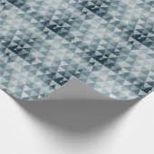 Shades of Blue Abstrakt Triangle Retro Xmas Tree W Geschenkpapier (Ecke)