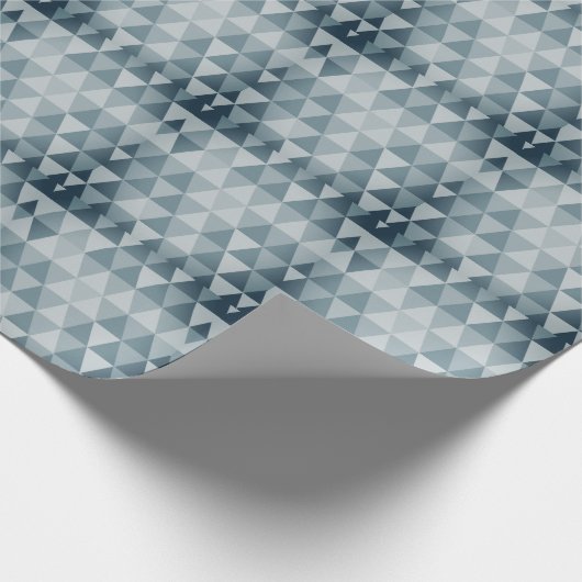 Shades of Blue Abstrakt Triangle Retro Xmas Tree W Geschenkpapier (Ecke)