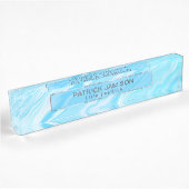 Shades of Blue Background Namensplakette