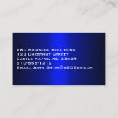 Shades of Blue Beruflich Standard Business Card Visitenkarte (Rückseite)