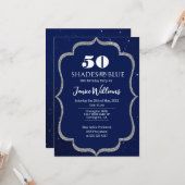 Shades of Blue Birthday Einladung (Vorderseite/Rückseite Beispiel)