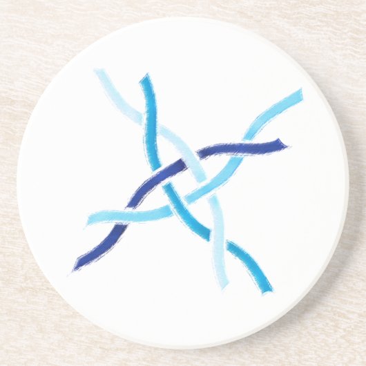Shades of Blue Celtic Knot Untersetzer (Vorne)