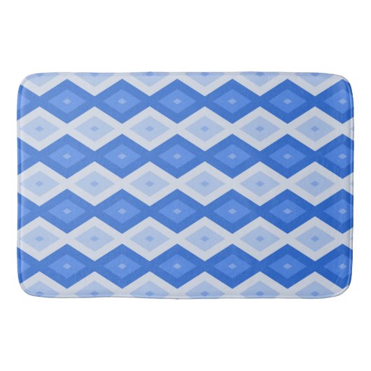 Shades of blue diamond pattern badematte (Vorderseite)