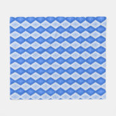 Shades of blue diamond pattern fleecedecke (Vorderseite (Horizontal))