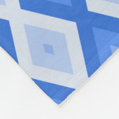 Shades of blue diamond pattern fleecedecke (Ecke)