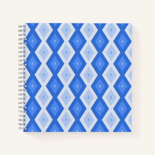 Shades of blue diamond pattern notizblock (Vorderseite)