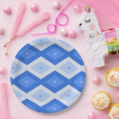 Shades of blue diamond pattern pappteller (Party)