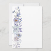Shades of blue, Floral wedding Invitation Einladung (Rückseite)