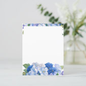 Shades of Blue Florals Letterhead (Stehend Vorderseite)