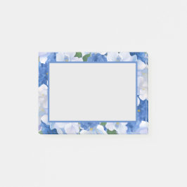 Shades of Blue Florals Post-it Klebezettel