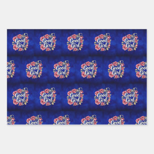 Shades of Blue Good Girl Morally Gray Wrapping Geschenkpapier Set
