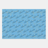 Shades of Blue - Graduate Patterns Geschenkpapier Set (Vorderseite 3)