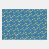 Shades of Blue - Graduate Patterns Geschenkpapier Set (Vorderseite 2)