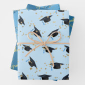 Shades of Blue - Graduate Patterns Geschenkpapier Set (Beispiel)