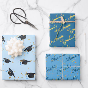 Shades of Blue - Graduate Patterns Geschenkpapier Set