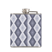 Shades of blue grey diamond pattern flachmann (Rückseite)