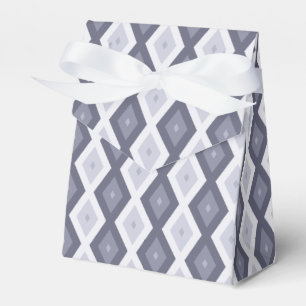 Shades of blue grey diamond pattern geschenkschachtel