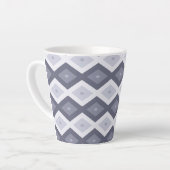 Shades of blue grey diamond pattern milchtasse (Linke Ecke)
