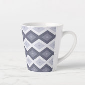 Shades of blue grey diamond pattern milchtasse (Rechts)