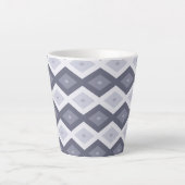 Shades of blue grey diamond pattern milchtasse (Vorderseite)