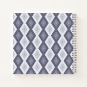 Shades of blue grey diamond pattern notizblock (Rückseite)