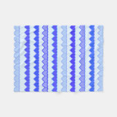 Shades of Blue Heart Rows Fleecedecke (Vorderseite (Horizontal))