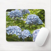 Shades of Blue Hydrangeas Mousepad (Mit Mouse)