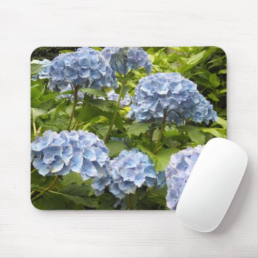 Shades of Blue Hydrangeas Mousepad (Mit Mouse)