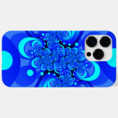 Shades of Blue Modern Abstrakt Fraktal Art Case-Mate iPhone Hülle (Rückseite (Horizontal))