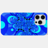 Shades of Blue Modern Abstrakt Fraktal Art Case-Mate iPhone Hülle (Rückseite (Horizontal))