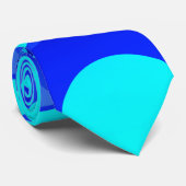 Shades of Blue Modern Abstrakt Fraktal Art Krawatte (Gerollt)