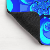 Shades of Blue Modern Abstrakt Fraktal Art Mousepad (Ecke)