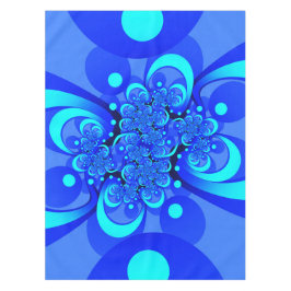 Shades of Blue Modern Abstrakt Fraktal Art Tischdecke